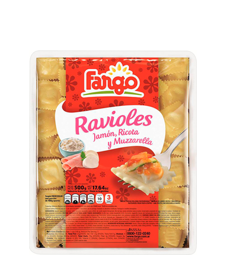 Ravioles Jamón y Muzzarella